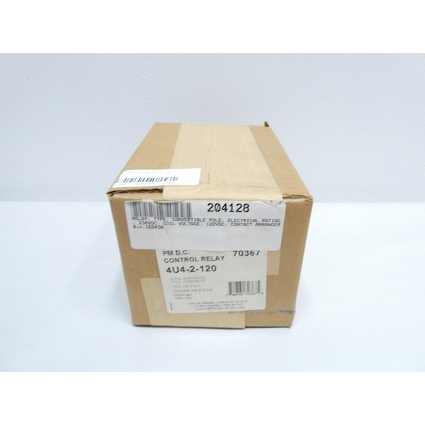 Joslyn Clark 4U4-2-120 120V-DC CONTROL RELAY 70367 4U4-2-120 - main